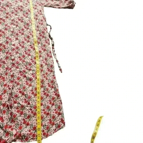 An'ge Marcella Dress Poppy Floral Print Red Pink Green Viscose  Women's size Med - Picture 14 of 14
